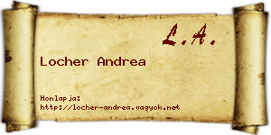 Locher Andrea névjegykártya