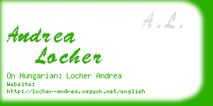 andrea locher business card